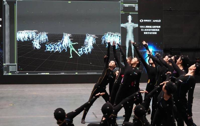 动作捕捉真人演示_青瞳视觉百人实时动捕挑战，刷新全球纪录！