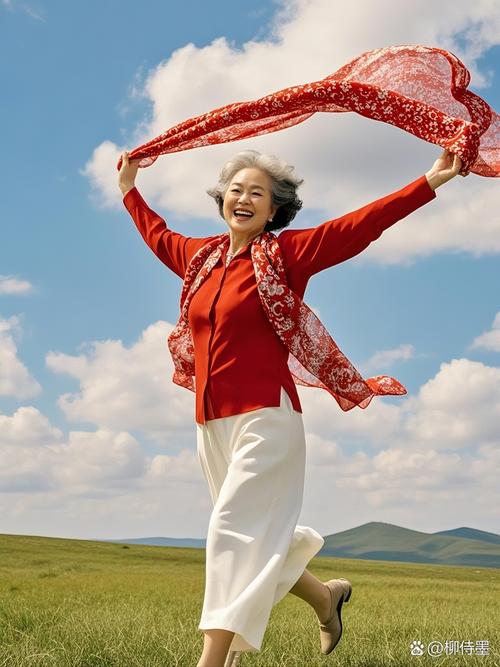 老年人拍照姿势图片_爸妈拍照爱举手，记录生活乐悠悠