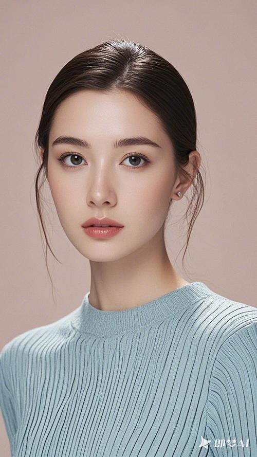 女生纯色背景人像照片_简约中见个性，光影里讲故事