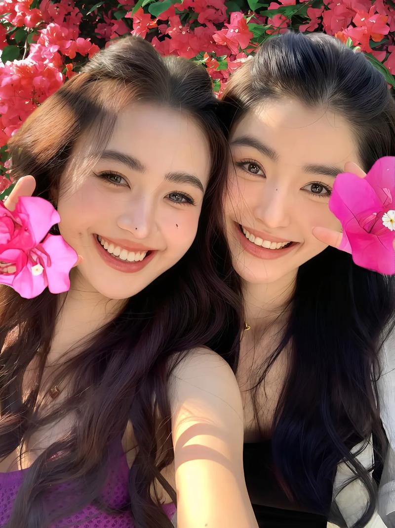 女子和闺蜜拍照太忘我_闺蜜合影忘我自然，温暖又真实