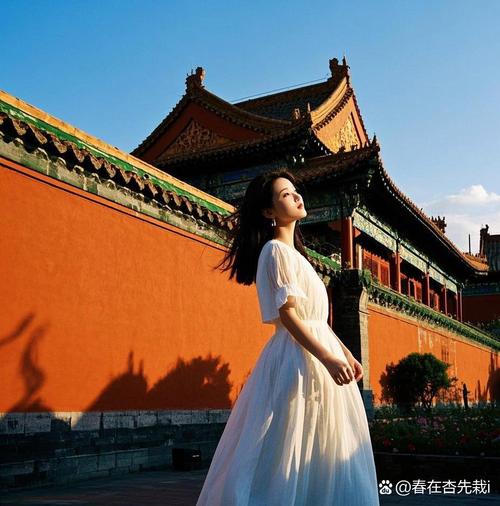 故宫唯美拍照姿势_红墙前创意合影