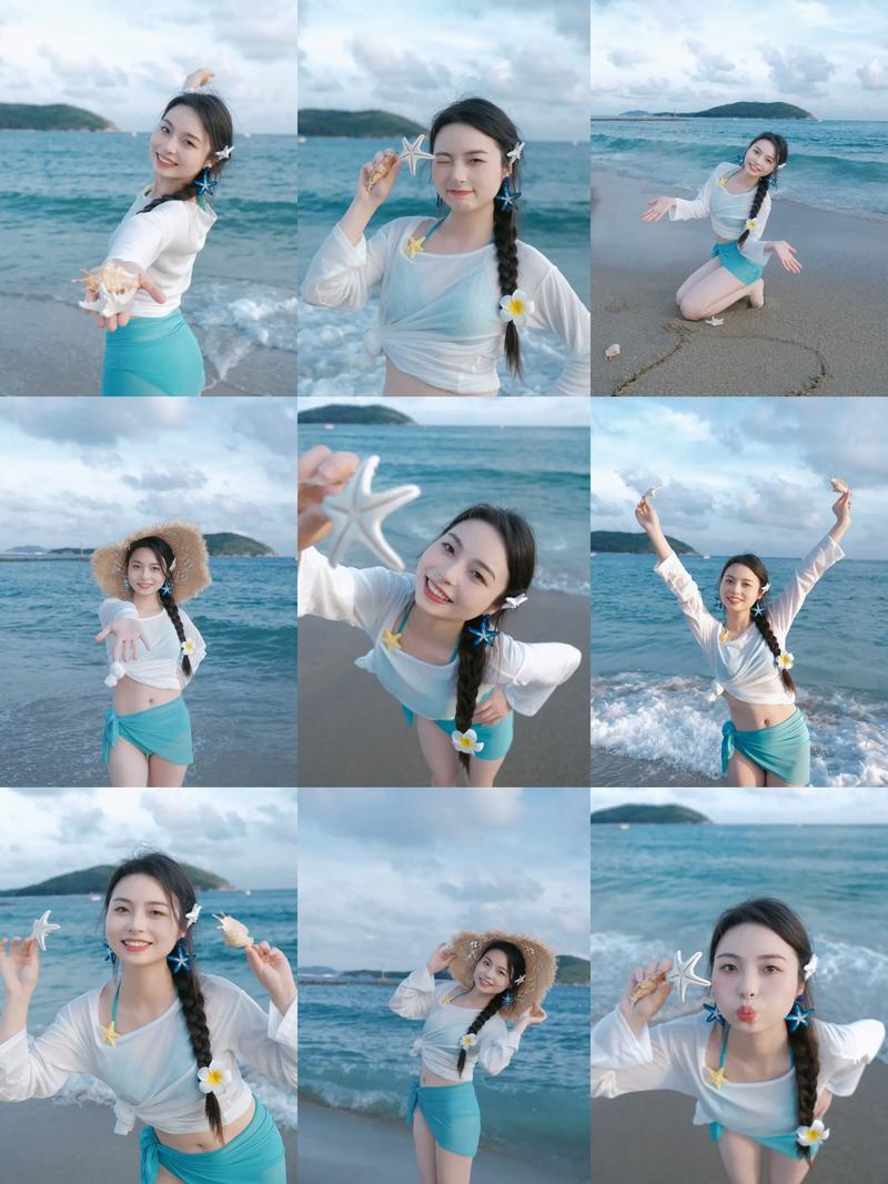 女人海边拍照自然动作_海边拍照超简单！9姿势教你轻松拍美照